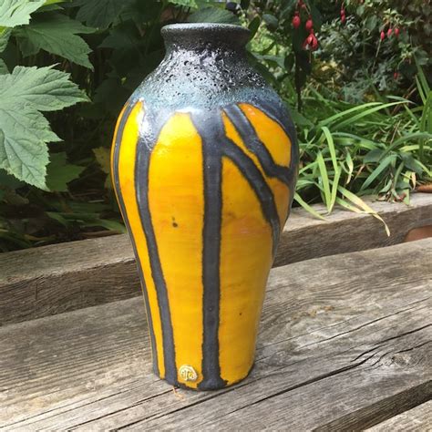 Mustard Yellow Vase Etsy