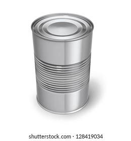 Tincan Ribbed Metal Tin Can Canned Stock Vector Royalty Free