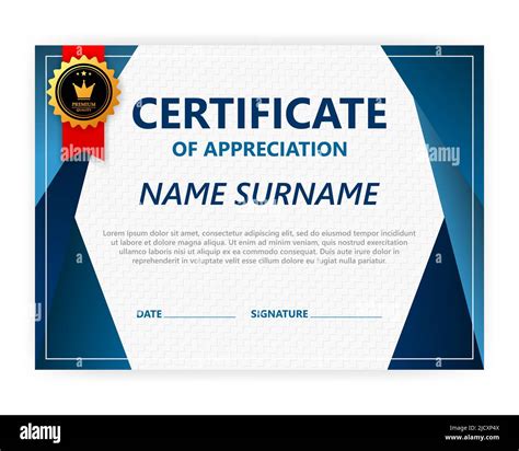 Creative Certificate Appreciation Award Templat Vector Image Hot Sex Picture