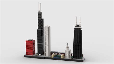 Enhanced Chicago skyline : r/lego