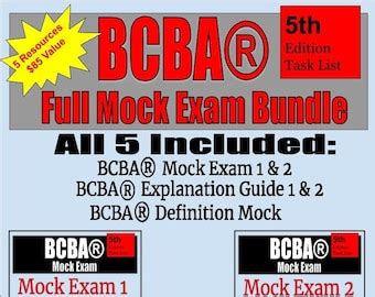 5th Edition Task List BCBA Exam Complete Study Guide BCBA Exam Study