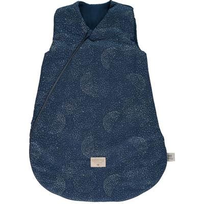 Gigoteuse Turbulette Sac De Couchage Cocoon Bubble Bleu Nuit Coton Bio