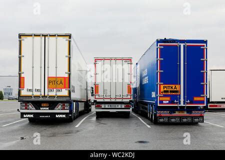 Turku Finnland August 23 2019 Scania G500 Semi Trailer Parks Das