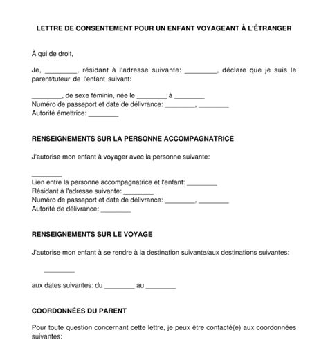 Exemple De Lettre D Autorisation De Sortie Le Meilleur Exemple