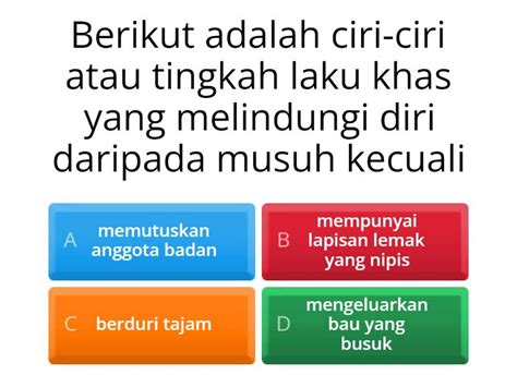 Sains Tahun Ciri Ciri Dan Tingkah Laku Haiwan Untuk Melindungi