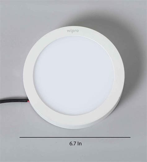 Buy Wipro Iris Slim Ro Watt Round Slim Panel Surface Mounted White