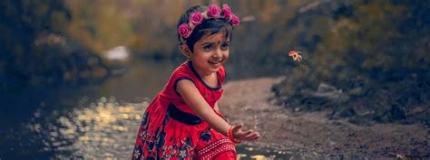 Indian Kid Girl with Nature Cute 2K wallpaper download