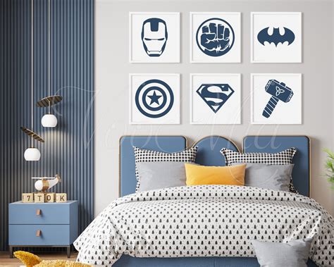 Superhero Nursery Print Boys Bedroom Decor Superheroes Wall - Etsy