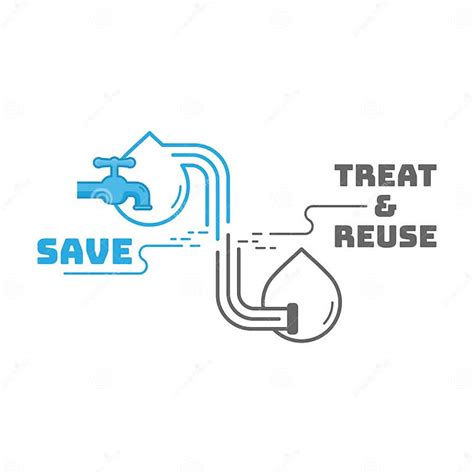 Sustainable Water Usage Stock Vector Illustration Of Solution 270736503