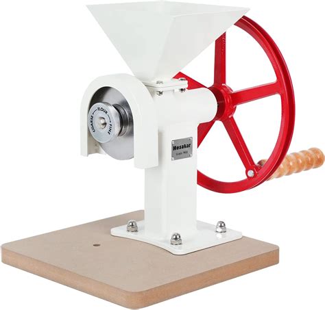 Mosakar Hand Crank Grain Mill White Hand Operate Food Grinder For