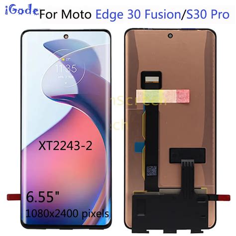 6 55 Original For Motorola Moto S30 Pro LCD XT2243 2 Display Touch