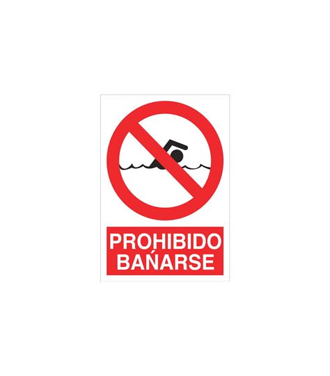 Prohibido bañarse señal de pictograma y texto COFAN skrc comprar online