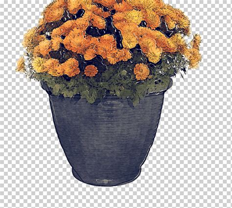 Flor Artificial Maceta Flores Cortadas Naranja Planta Ramo