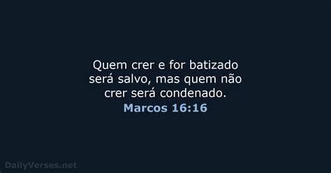 Aquele Que Crê E For Batizado Será Salvo