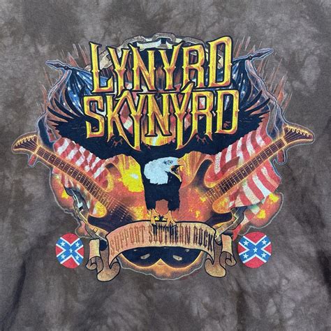 Liquid Blue Lynyrd Skynyrd Tie Dye Patriotic Eagle Flag Southern Rock Shirt Sz M Ebay