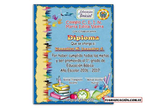 Diplomas De Graduaci N Para Preescolar To Grado Bachiller Y Hot