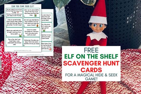 Elf On The Shelf Scavenger Hunt With Free Printable Clues For 2024