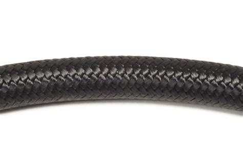 Vibrant Black Nylon Braided Flex Hose