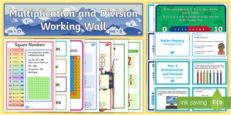 UKS2 Multiplication And Division Maths Working Wall Display Pack