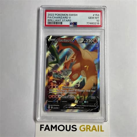 Charizard V Alt Art Full Art Pokemon Brilliant Stars Psa