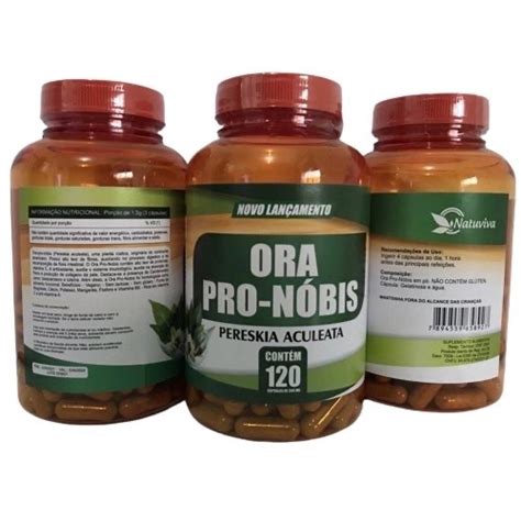 Kit 3 Ora Pro Nóbis 500Mg 120 Cápsulas Natuviva em Promoção na Americanas