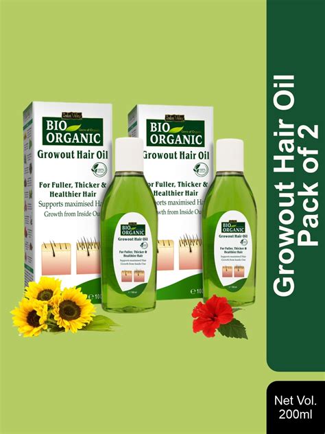 Buy Indus Valley Pack Of 2 Bio Organic Growout Oil 100 Ml Each Hair