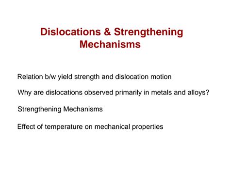 SOLUTION W5 Dislocations Strengthening Mechanisms Studypool