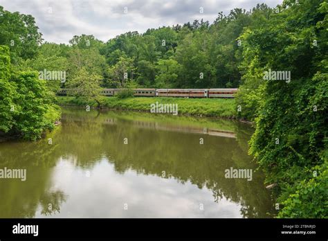 The Cuyahoga Valley Scenic Railroad passenger tourist Railway at ...