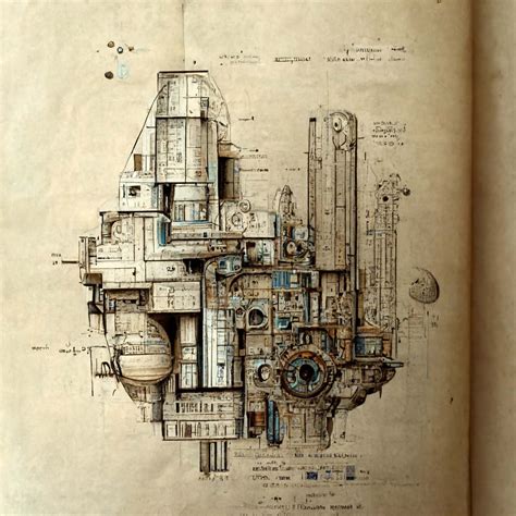 ArtStation - Space Station Blueprint Drawings Concept Art | Artworks