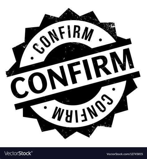 Confirm rubber stamp Royalty Free Vector Image