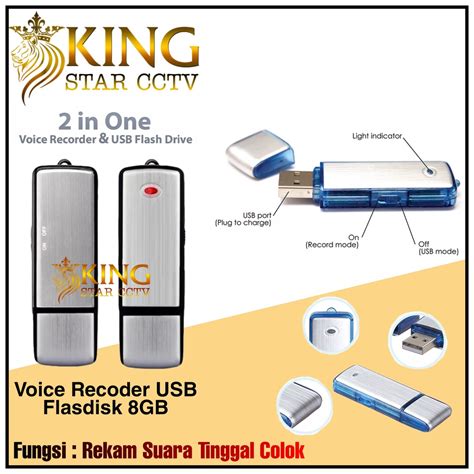 Jual Alat Perekam Suara Digital Tersembunyi Bentuk Flash Disk USB 8GB