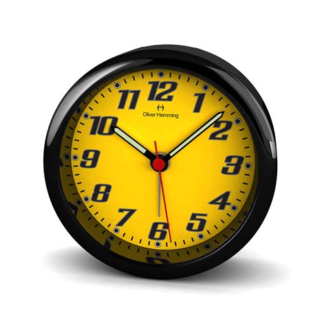 Desire Alarm Clock 8cm Acrylic Yellow Face Oliver Hemming Alarm