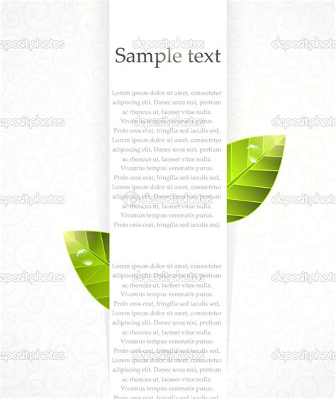 Vector Green Leaf Banner — Stock Vector © Yasnatendp 14571507