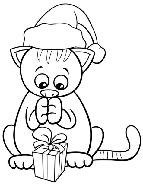 Desenhos Gato Colorir Natal Imagens Download Grátis no Freepik