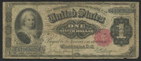 1886 1 One Dollar U S Silver Certificate Large Size Currency Bank Note Pristine Auction