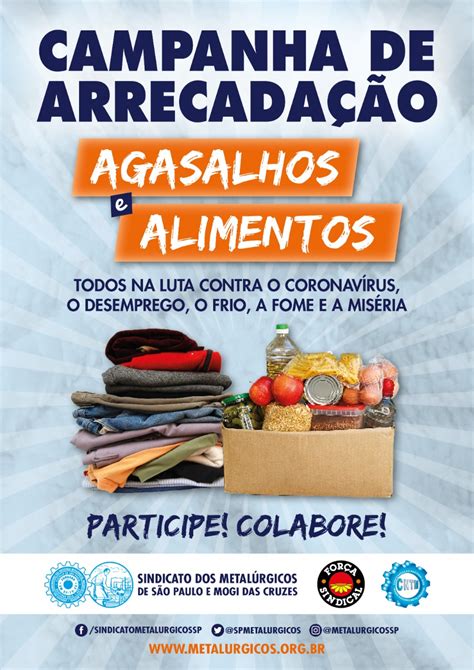 Alimentos E Agasalhos Sindicato Faz Campanha De Arrecada O