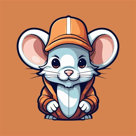 Cute Mouse Sports Mascot Logo Icon Vector Illustration With Isolated