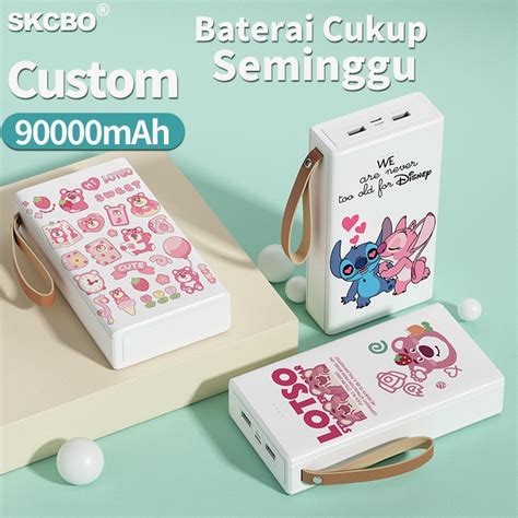 Jual SKCBO Custom PowerBank 9mAh Kapasitas Tinggi Dengan Lampu LED