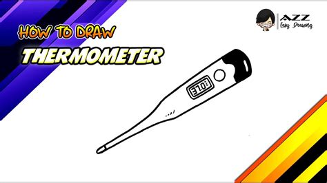 How To Draw A Thermometer Step By Step Youtube