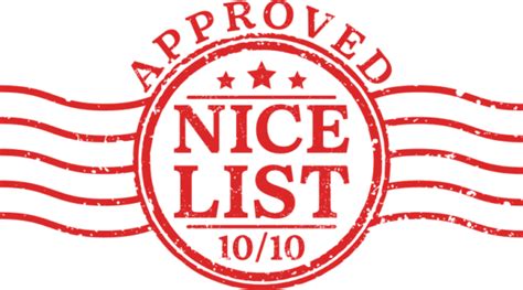 Approved Nice List 10 10 Christmas Stamp Free Svg File For Members