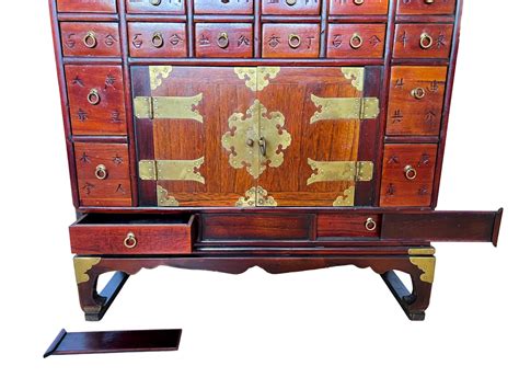 Chinese Lingerie Chest And Korean Apothecary Cabinet A Set At Stdibs