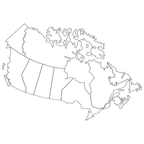 Canada Outline Map Eps Royalty Free Stock Svg Vector