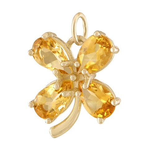 Four Leaf Clover Charm | Gold Clover Charms | Gold Clover Charm Bracelet