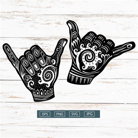 Shaka Clipart, Shaka Hand Gesture Sign, Hang Loose Sign - Etsy