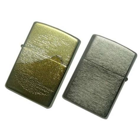 Zippo Japonais Mont Fuji électroformé plaque laiton belle huile Briquet