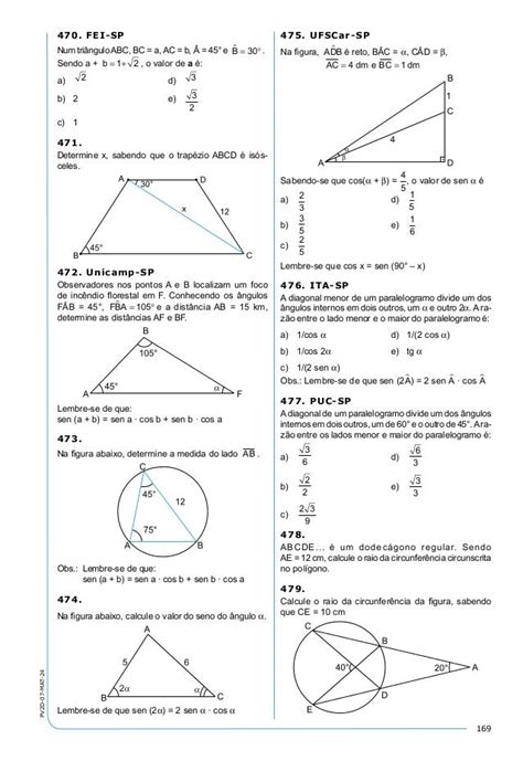 Exercícios De Geometria Plana - Geometria Plana - Exercícios