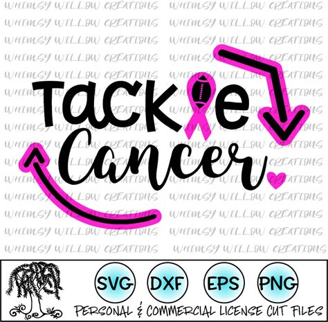 Tackle Cancer SVG Cut File - Whimsy Willow Creations