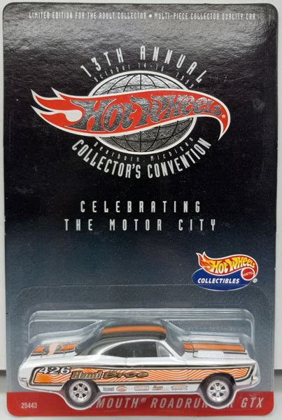 Hot Wheels Plymouth Roadrunner Gtx Rlc Exclusive Release Th Collectors