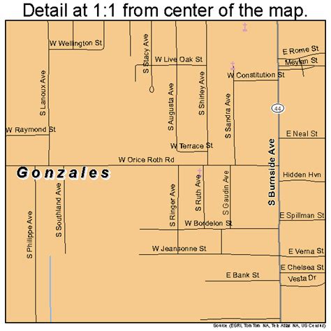 Gonzales Louisiana Street Map 2229850