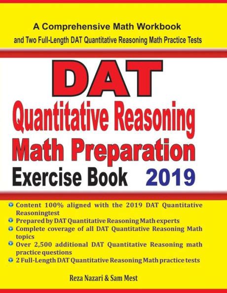 Dat Quantitative Reasoning Math Preparation Exercise Book A Comprehensive Math Workbook And Two